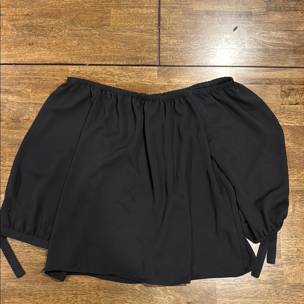 JCREW Black Off-Shoulder Blouse